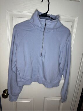 all in motion Light Blue Quarter-Zip Fleece Pullover